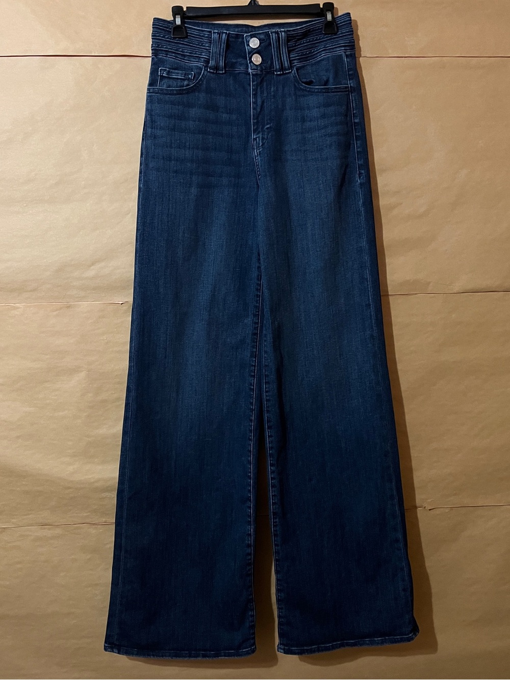Frame | Triple Stitch Binding Wide Leg Jeans Naples High Waisted Denim Size 28